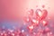 Valentines charm Blurred bokeh enhances the heart designs sentiment