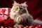 Valentines charm elegant cat adds a touch of grace and love