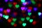 Valentines Colorful heart-shaped bokeh on black background lighting bokeh for decoration at night wallpaper blur valentine