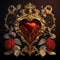 Valentines Day Artistic Baroque for a Beautiful art design (generative AI)