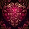 Valentines Day Artistic Baroque for a Beautiful background (generative AI)