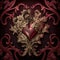 Valentines Day Artistic Baroque for a Beautiful background (generative AI)