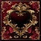 Valentines Day Artistic Baroque for a Beautiful border art (generative AI)