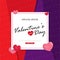 Valentines day background with balloons heart sale banner.Valentines day invitation brochure flyer, leaflet, wallpaper with pink