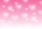 Valentines day background with blurred hearts