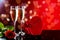 Valentines day background with champagne