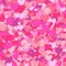 Valentines Day background. Confetti hearts petals falling. Background of colorful hearts. Love concept.