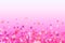 Valentines Day background. Confetti hearts petals falling. Heart