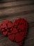 Valentines Day background with hearts. 3d Rendering