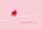Valentines Day background with minimal heart design