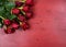 Valentines Day background with red roses