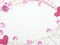 Valentines Day background. Rose, rose petals, heart, paper, straws and rope, beautiful Isolated on pastel pink backgrounds. Valent