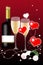 Valentines Day Background Wine Bottle