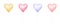 Valentines Day balloons. Bunch of realistic pastel colors balloons of heart shape