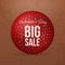 Valentines Day Big Sale red round Ball Banner