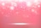 Valentines day, blurry heart Bokeh glitter bright pink abstract background seasonal holiday vector illustration