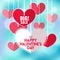 Valentines day Bokeh Background with heart mobile