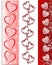 Valentines day Borders Hearts 3 styles