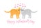 Valentines Day Cats Snuggling vector Illustration