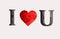 valentines day celebration concept i love you banner flyer or greeting card with red heart horizontal