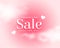 Valentines day cloudy pink sale background design