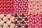 Valentines Day Collection of Bright and Cool Seamless Patterns. Pattern with Cool Quirky Playful Bright Hearts