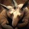 Valentines Day Cuddling Animals - Aardvark Couple2 (Generative AI)