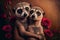 Valentines Day Cuddling Animals - Meerkat Couple4 (Generative AI)