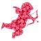 Valentines Day Cupid with Pink Pattern Hearts