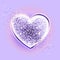 Valentines day design. Glitter ultraviolet heart