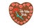 Valentines day Gingerbread heart german words ich liebe dich en