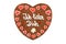 Valentines day Gingerbread heart german words ich liebe dich en