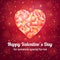 Valentines day greeting card with low poligonal heart