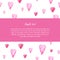 Valentines day greeting card template. Hearts