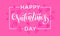 Valentines day heart pattern greeting card calligraphy