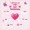 Valentines Day Infographic Set Of Template Elements Icons Over Pink Background, Love Holiday Info Graphic