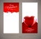 Valentines day invitation cards with hearts