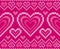 Valentines day knitted vector seamless pattern