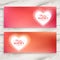 valentines day love banners vector design illustration