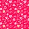 Valentines day Love Doodle Floral seamless Pattern