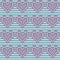 Valentines Day love heart knitted seamless pattern. Textures in blue, pink and white colors. Vector illustration