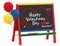 Valentines Day, Love my Teacher, Chalkboard Easel for Children, Balloons