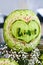 Valentines day, love, watermelon carving at