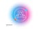 Valentines day mail icon. Love letter symbol. Gradient blur button. Vector