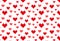 Valentines day pattern with polygonal hearts