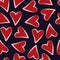 Valentines Day pattern with vibrant expressive funky hearts.