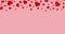 Valentines day pink background with red hearts on top. Valentines day concept. Top view. Romantic background concept.
