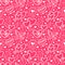 Valentines day pink seamless pattern. Love, romance flat line icons - hearts, chocolate, kiss, Cupid, doves, valentine