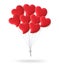 Valentines Day Red Heart Balloons.