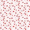 Valentines day red hearts pattern. Love semless pattern from gentle flying red hearts. Flat vector cartoon illustration. Objects i